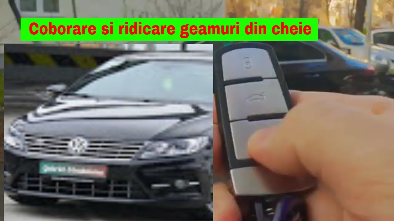 Inchidere si deschidere geamuri si trapa Passat CC din cheie
