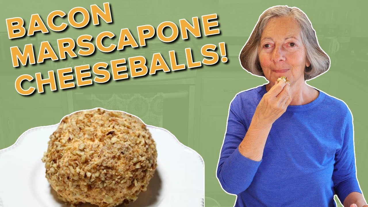 Bacon Marscapone Mini Cheese Balls with Pistachios!