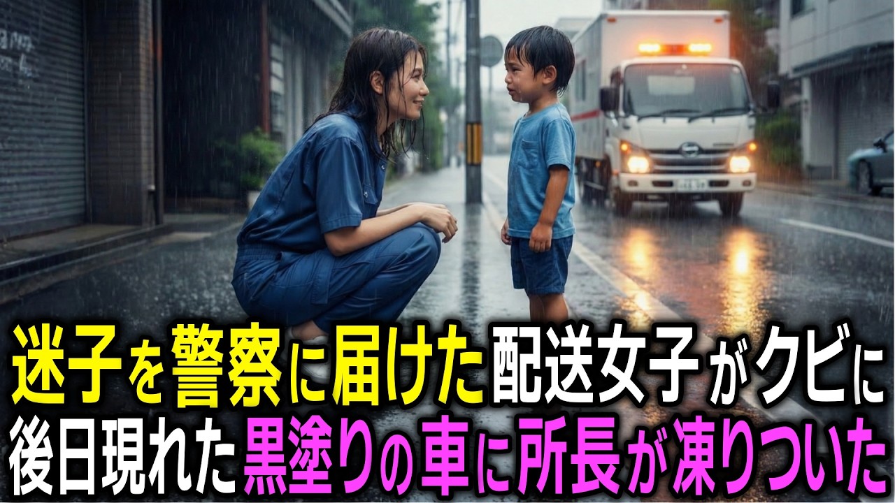 「嫌なら辞めろ」雨の中で迷子の子供を警察に届けた配送ドライバーを即日解雇した所長　後日、黒塗りの車が現れて...