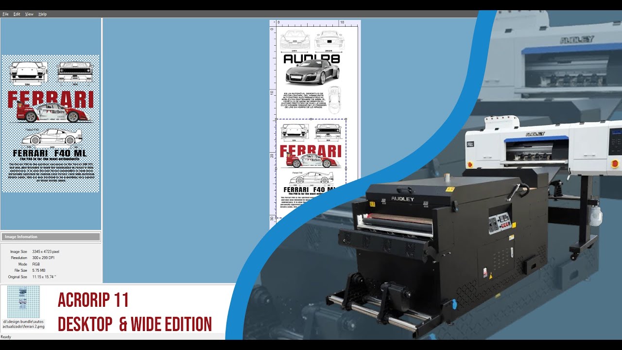 ACRORIP 11.4 WIDE | Works with CHINA DTF Printers (HOSON Board  Dual XP600/I1600/I3200)