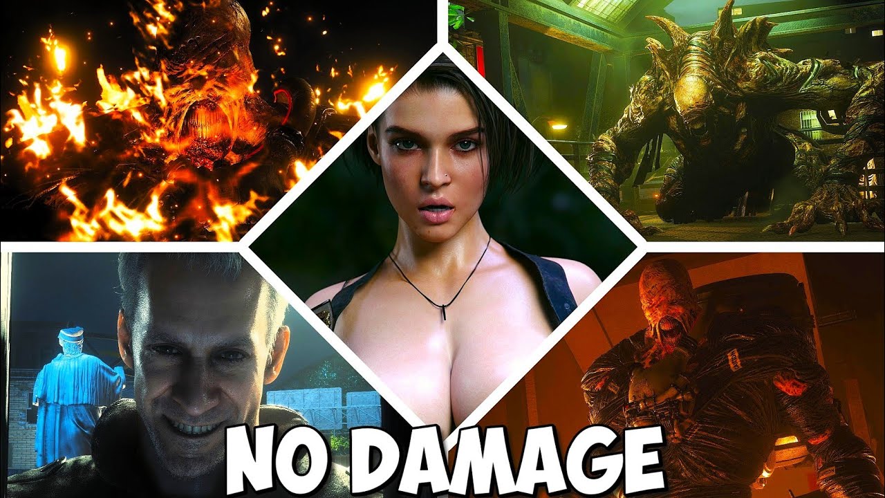 Resident Evil 3 Remake :➤ All BOSSES [  NO DAMAGE, INFERNO, No Shop Items,  4K60ᶠᵖˢ ]