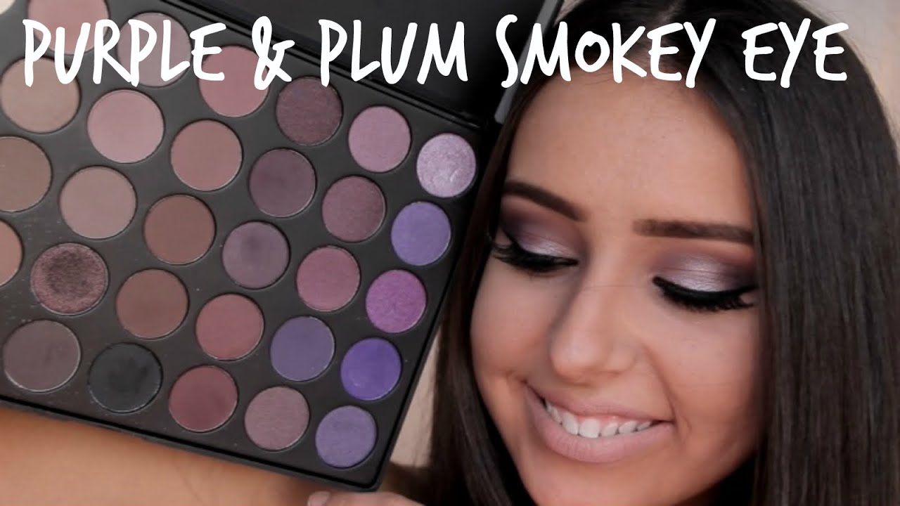Purple & Plum Smokey Eye - MORPHE BRUSHES 35P PALETTE TUTORIAL