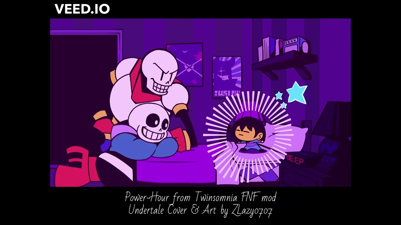 Power-Hour but Sans, Papyrus and Frisk Sings It [FNF Twinsomnia Undertale Cover]