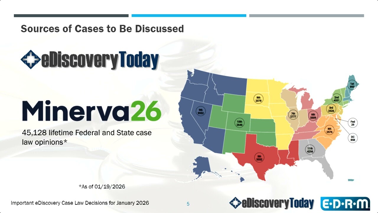 Important eDiscovery Case Law Decisions for January 2026