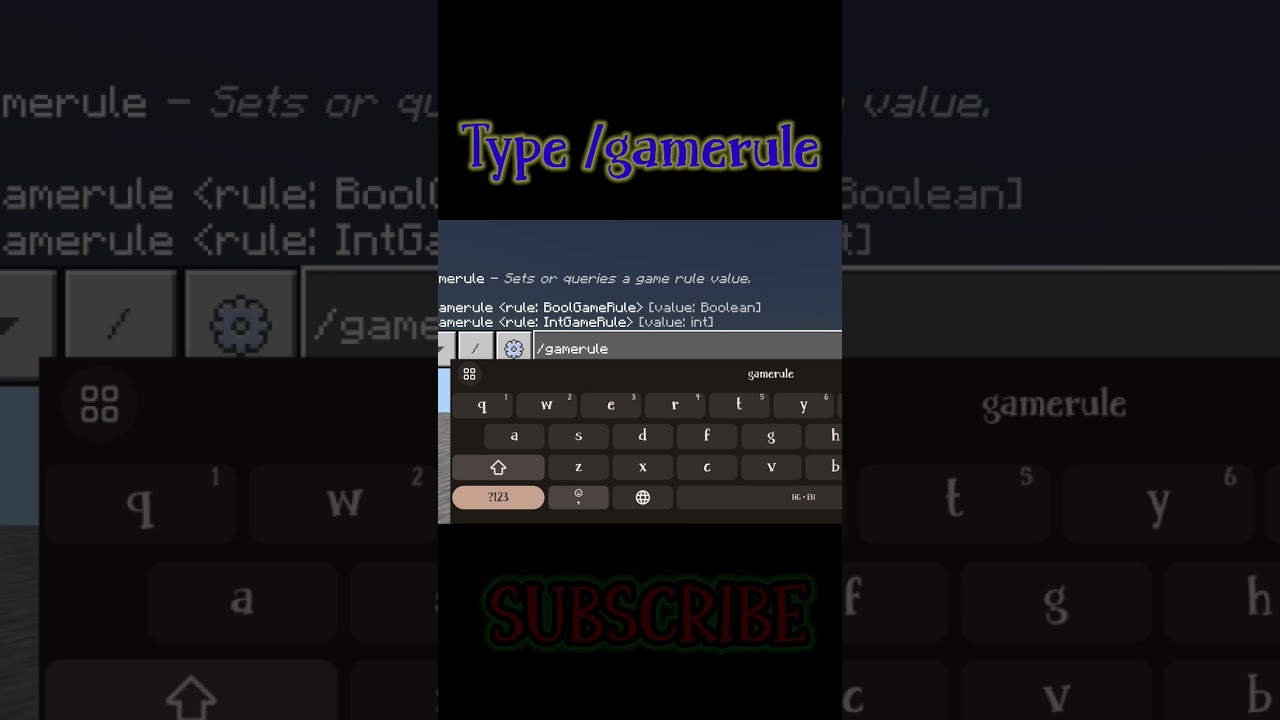 How To Change Gamerule In Minecraft| MINECRAFT | D10XPLAYZ | #minecraft #shortvideo #mcpe #shorts