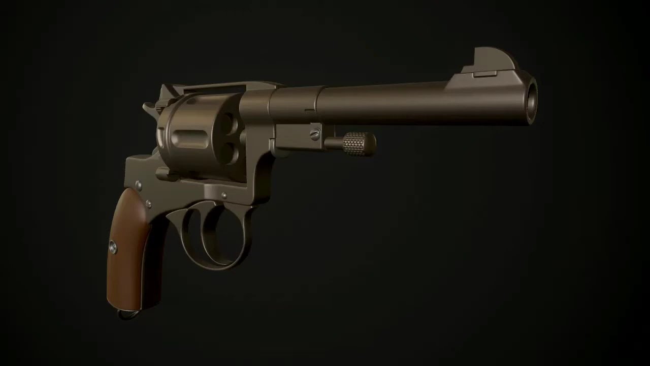 Maya 2018 - Modeling 3D Revolver Making HighPoly Part I