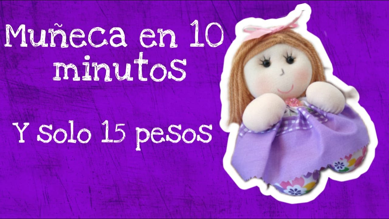 mu&ntilde;eca f&aacute;cil en 10 minutos | regalo barato DIY| como hacer una mu&ntilde;eca paso a paso
