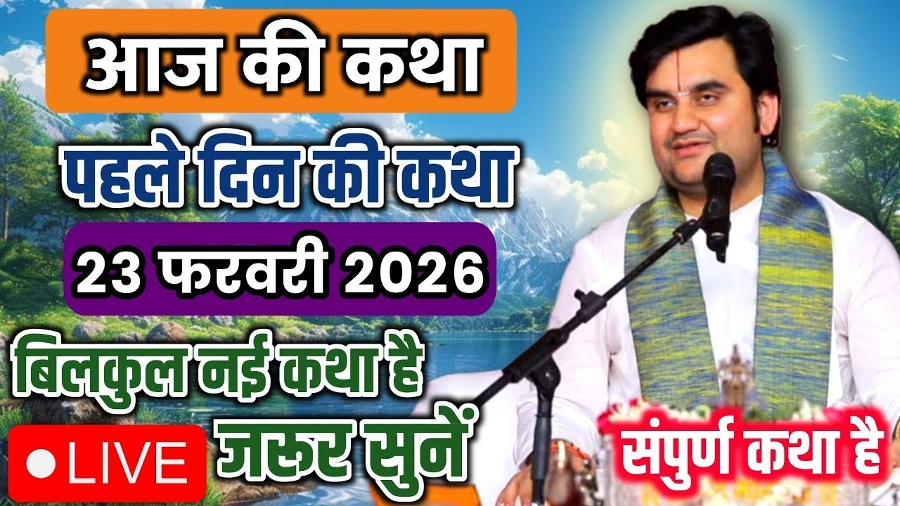 DAY 01🔥23 फरवरी फाल्गुन 🐚शुक्ल षष्ठी श्रीमद भागवत कथा | इन्द्रेश जी महाराज 