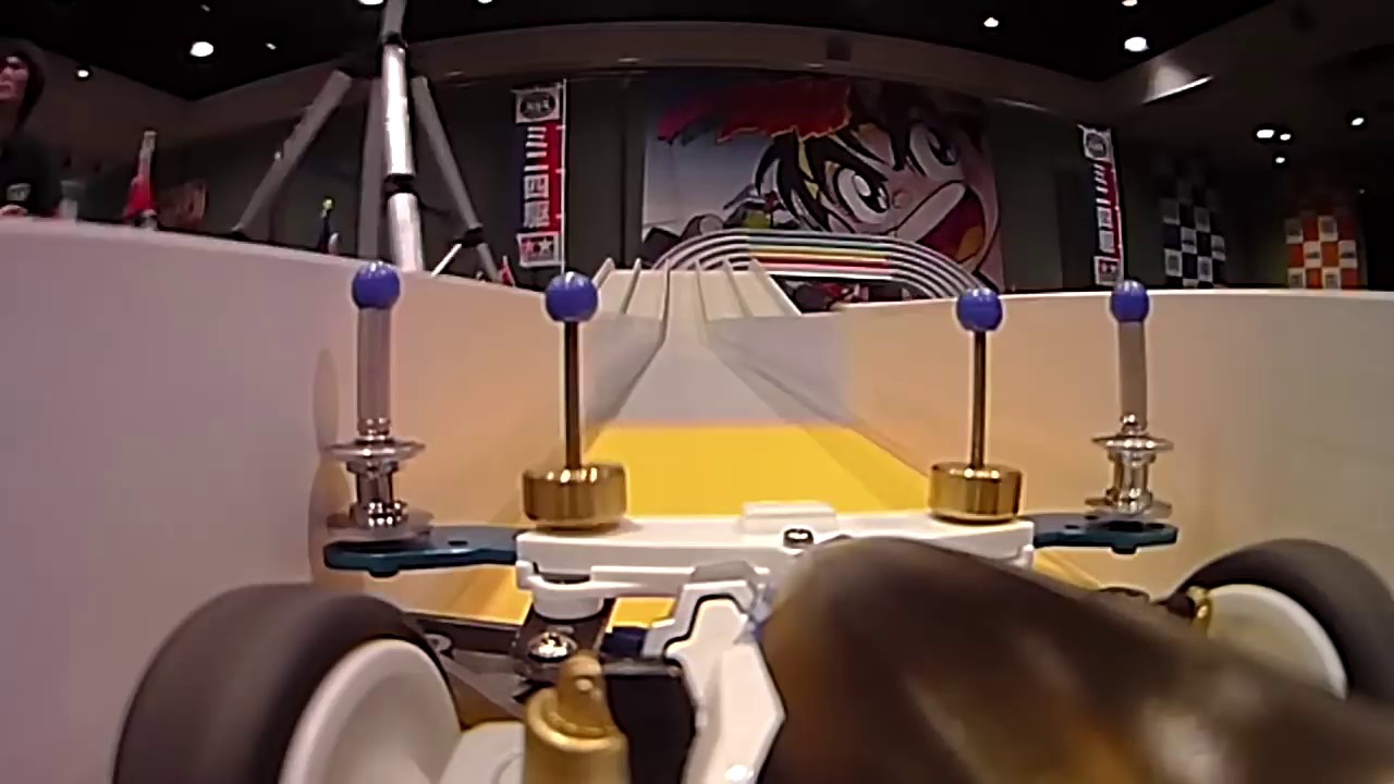 【Tamiya Mini4wd Slow Motion】ミニ四駆 オンボードカメラ映像・ハイパーダッシュサーキット2015