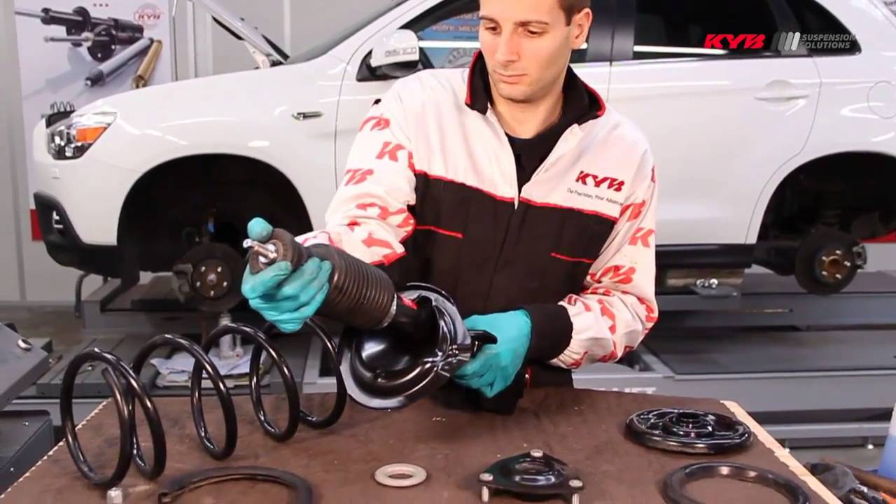 MITSUBISHI ASX - FRONT - Передние амортизаторы KYB установка