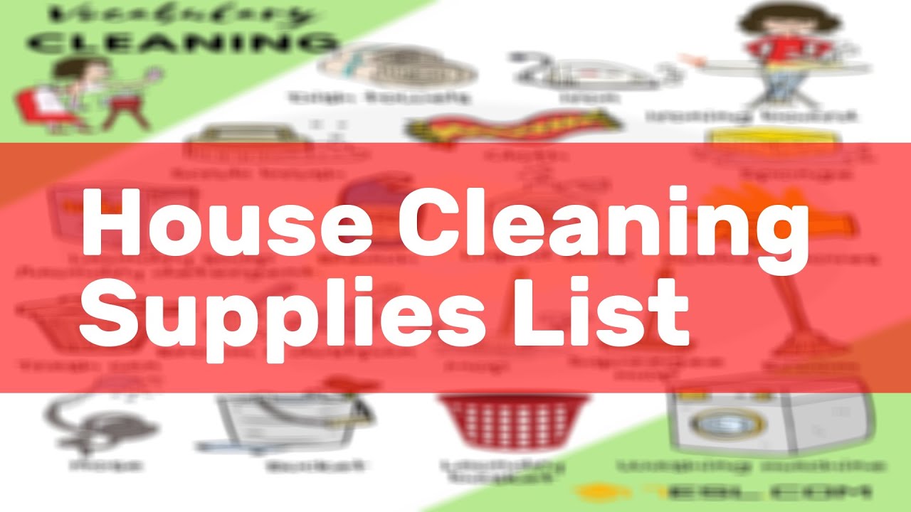 House Cleaning Supplies List