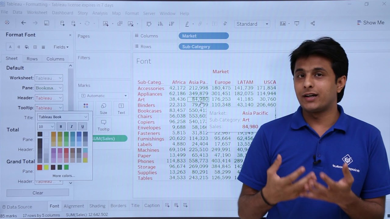 Tableau - Font