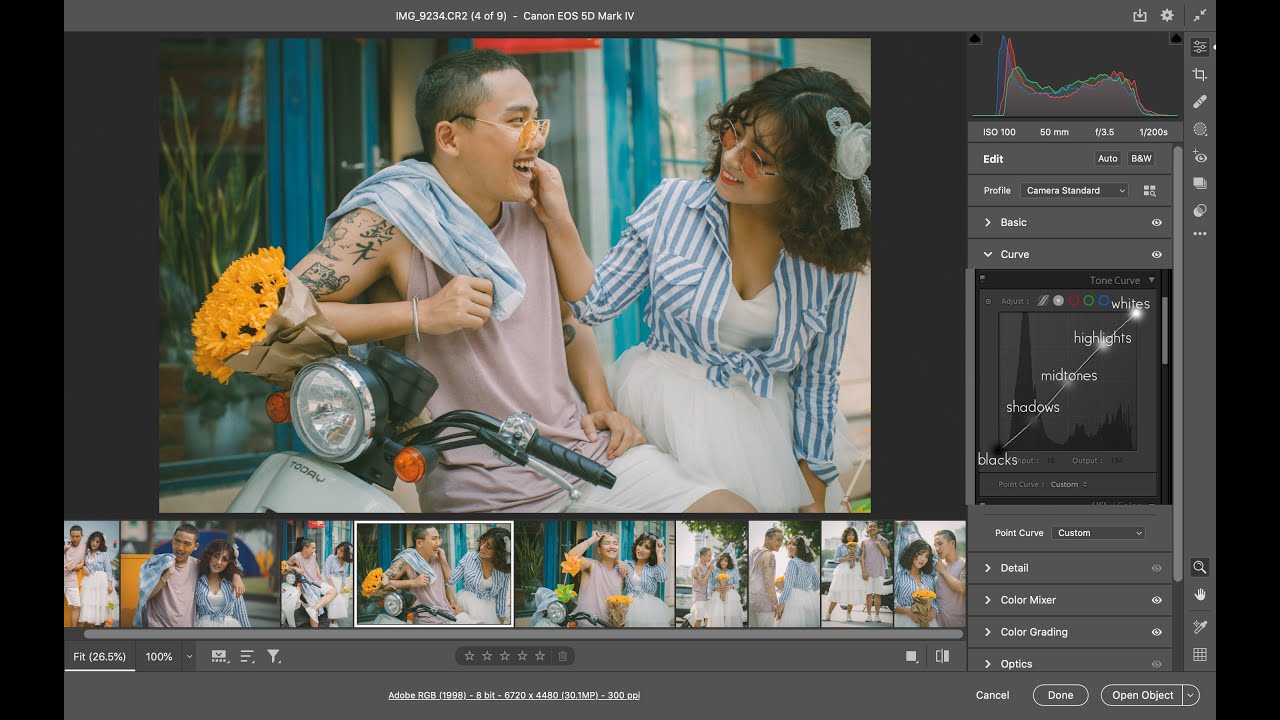 HƯỚNG DẪN KÉO MÀU FILM, NẮM RÕ CƠ BẢN CURVE