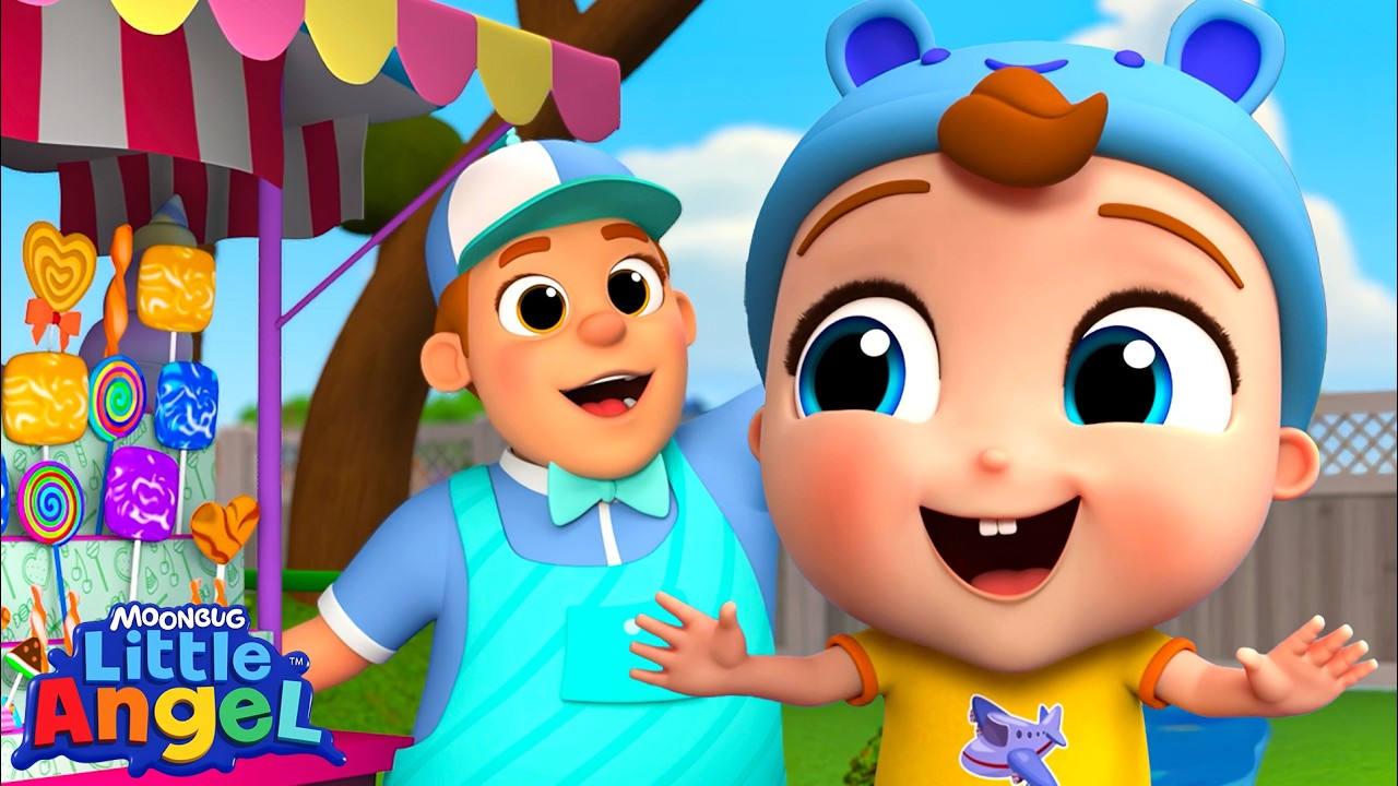 My Lollipop, Ten in the Bed, Ice Cream Machine, Wheels on the Bus | Top 5 Little Angel Kids Songs