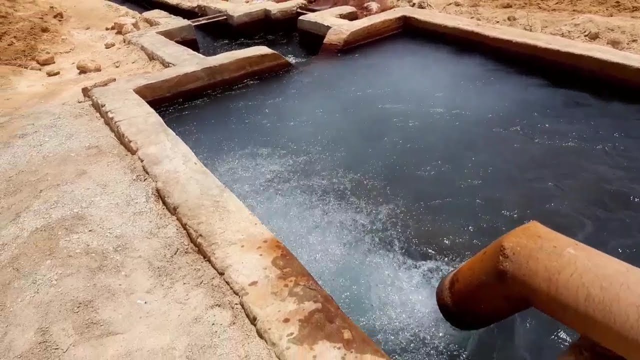 بئر تدفق ذاتى بحرى بركة (ابونص ) الفرافرة الوادى الجديد