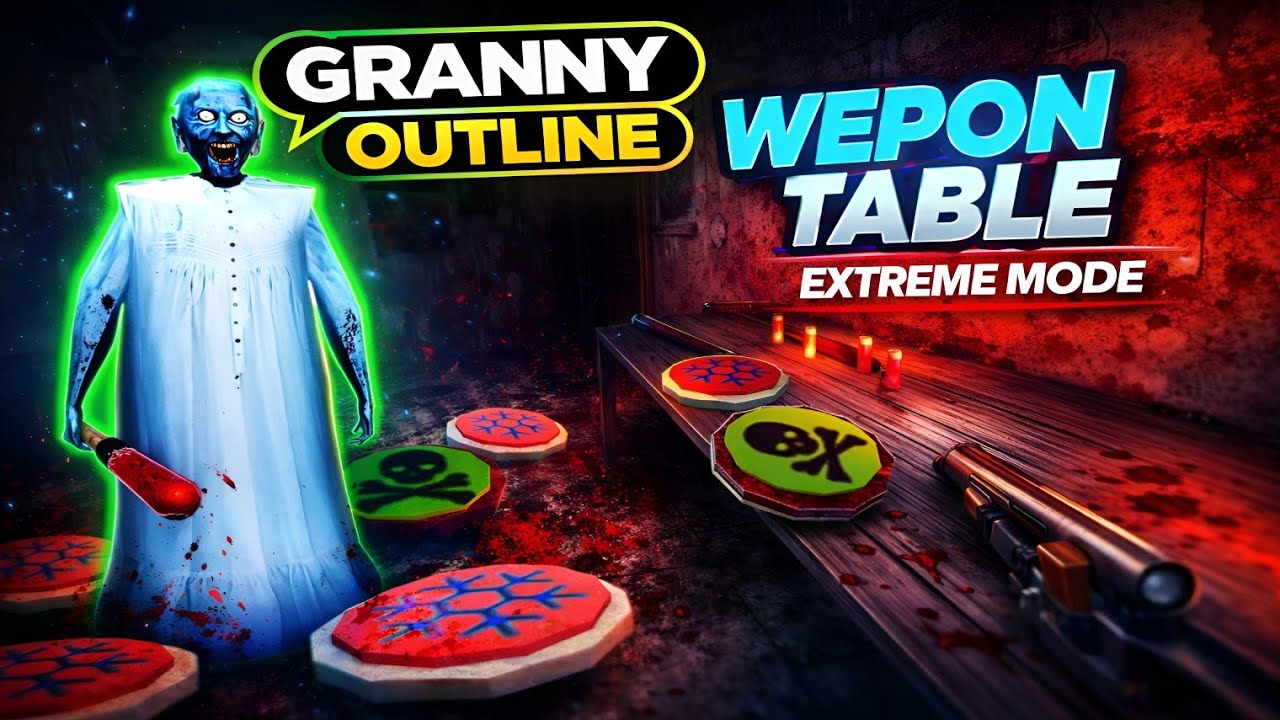 Granny extreme mode escape || Granny Outline mode || Weapon Table