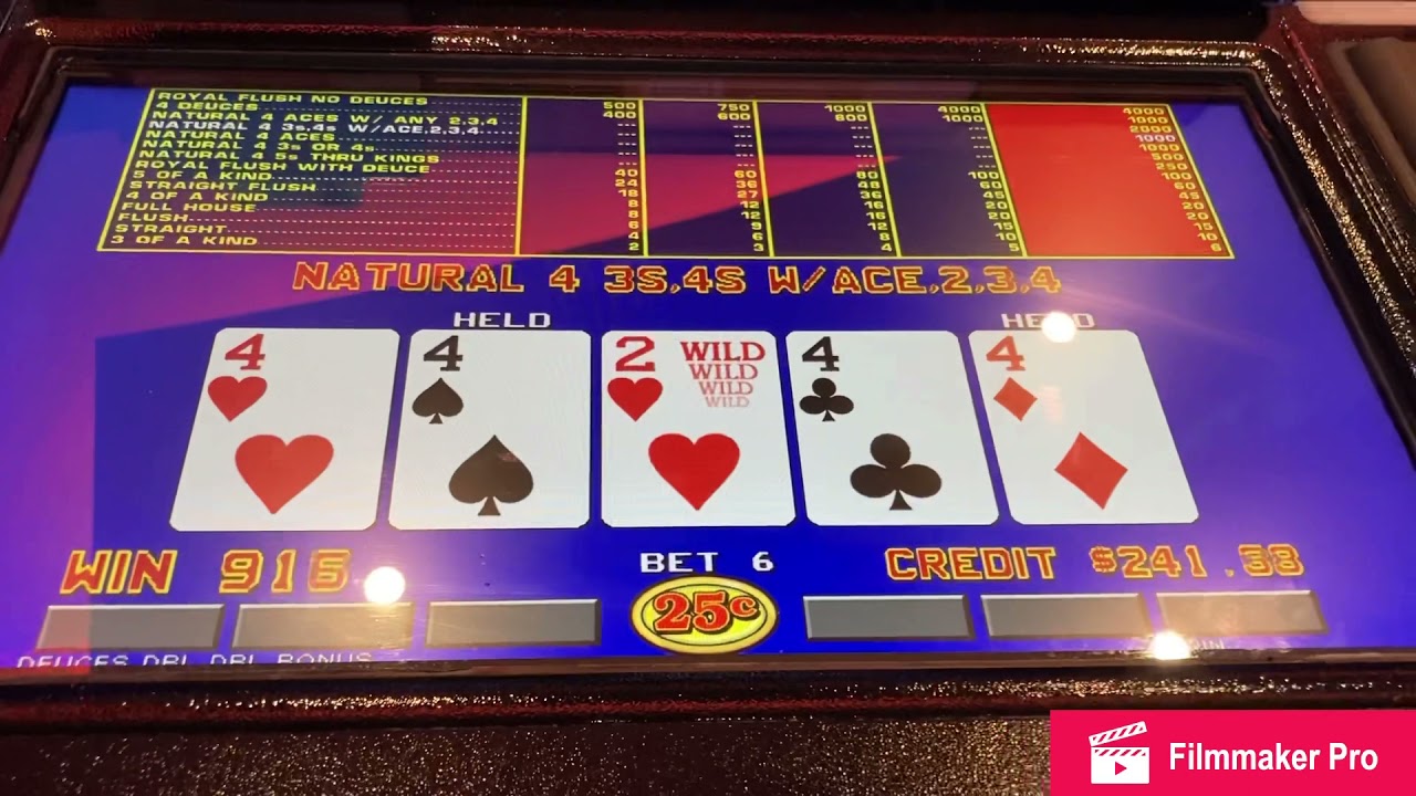 $250 Win on Deuces Wild Double Double  Bonus