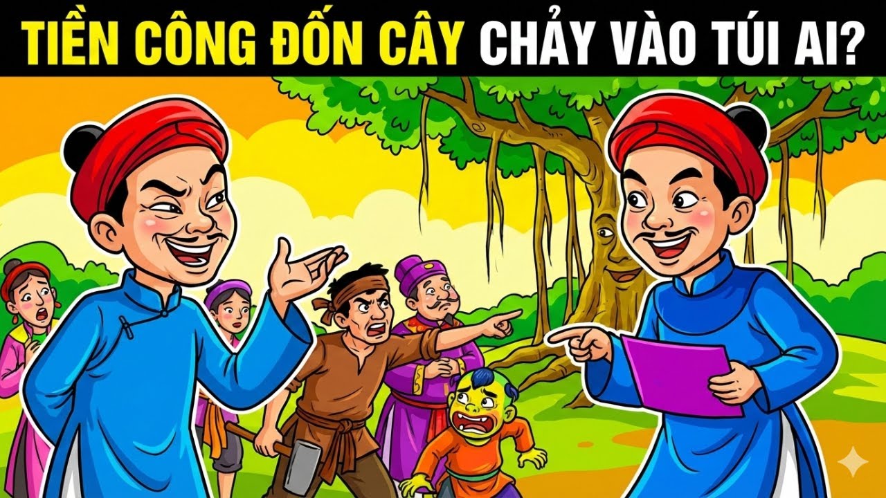 Trạng Quỳnh xử vụ “Cây đa kêu oan” — Tiền công đốn cây chảy vào túi ai