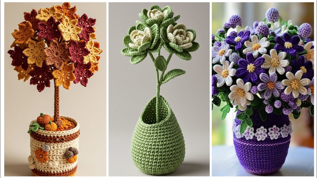 130+ Crochet pot planter ideas Crochet Handmade design 