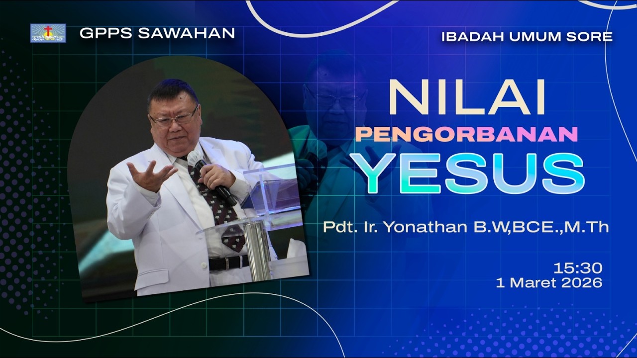 Ibadah Raya Minggu Sore, Minggu 1 Maret 2026 || Pdt. Ir. Yonathan Biantoro Wahono,BCE.,M.Th.