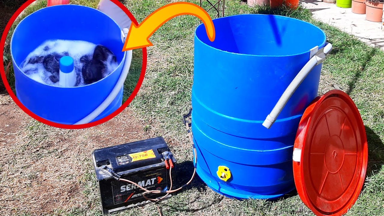 LAVADORA PORTATIL DE 12 VOLT - Económica y Fácil de Construir