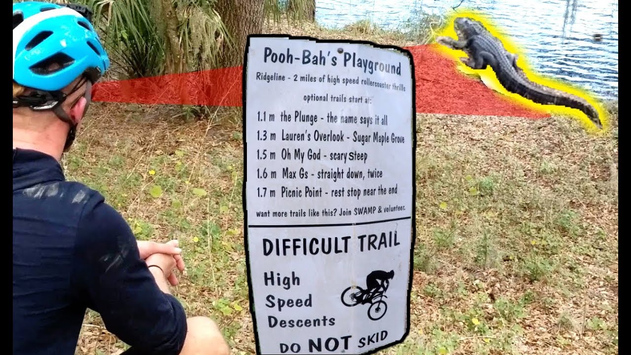 The Trail Sign Doesn't Mention GATORS!!! // Mountain biking Balm Boyette Ridgeline Trail in Florida