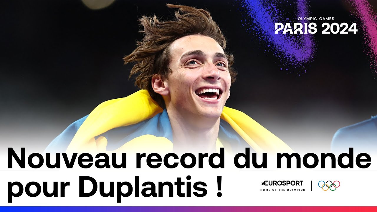 JO PARIS 2024 - VERTIGINEUX ! Armand Duplantis fracasse le record du monde avec une barre &agrave; 6m25