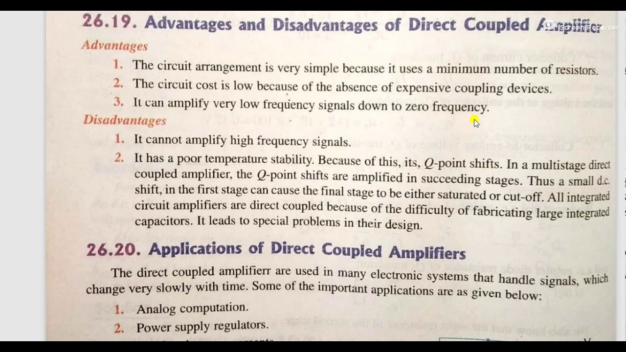 direct coupled amp  and oscillator