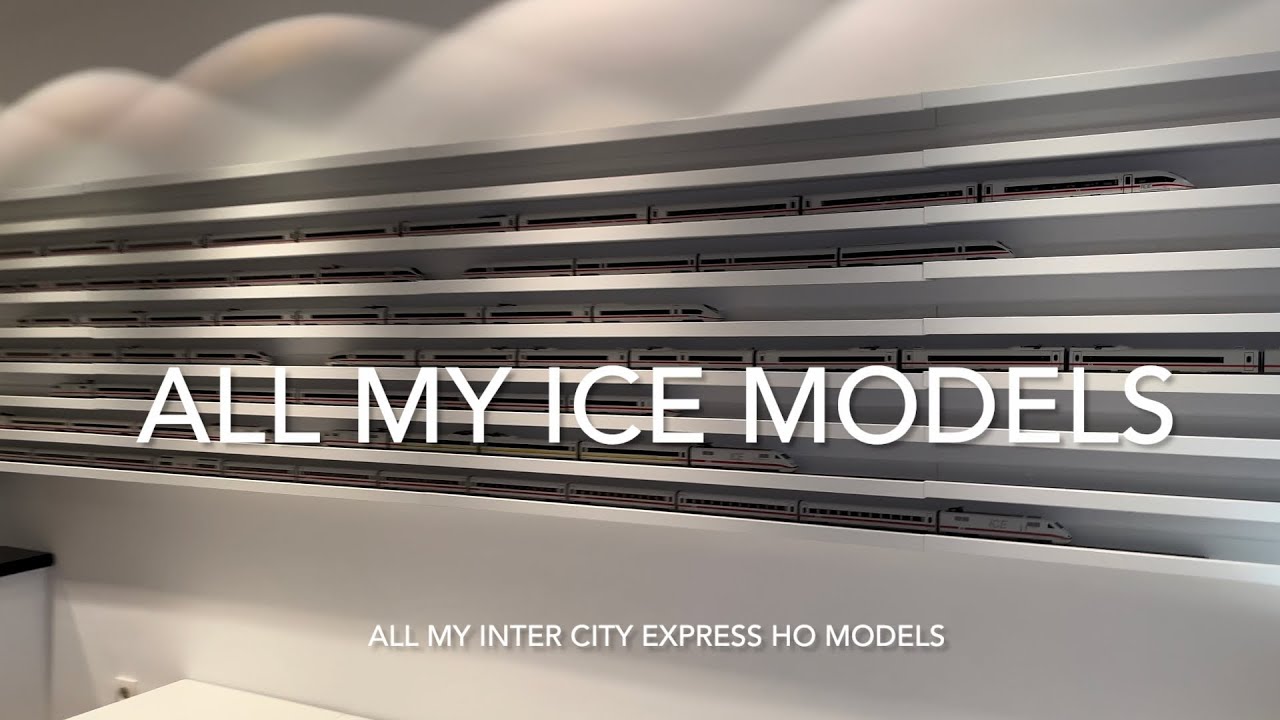 All my ICE model trains, HO scale