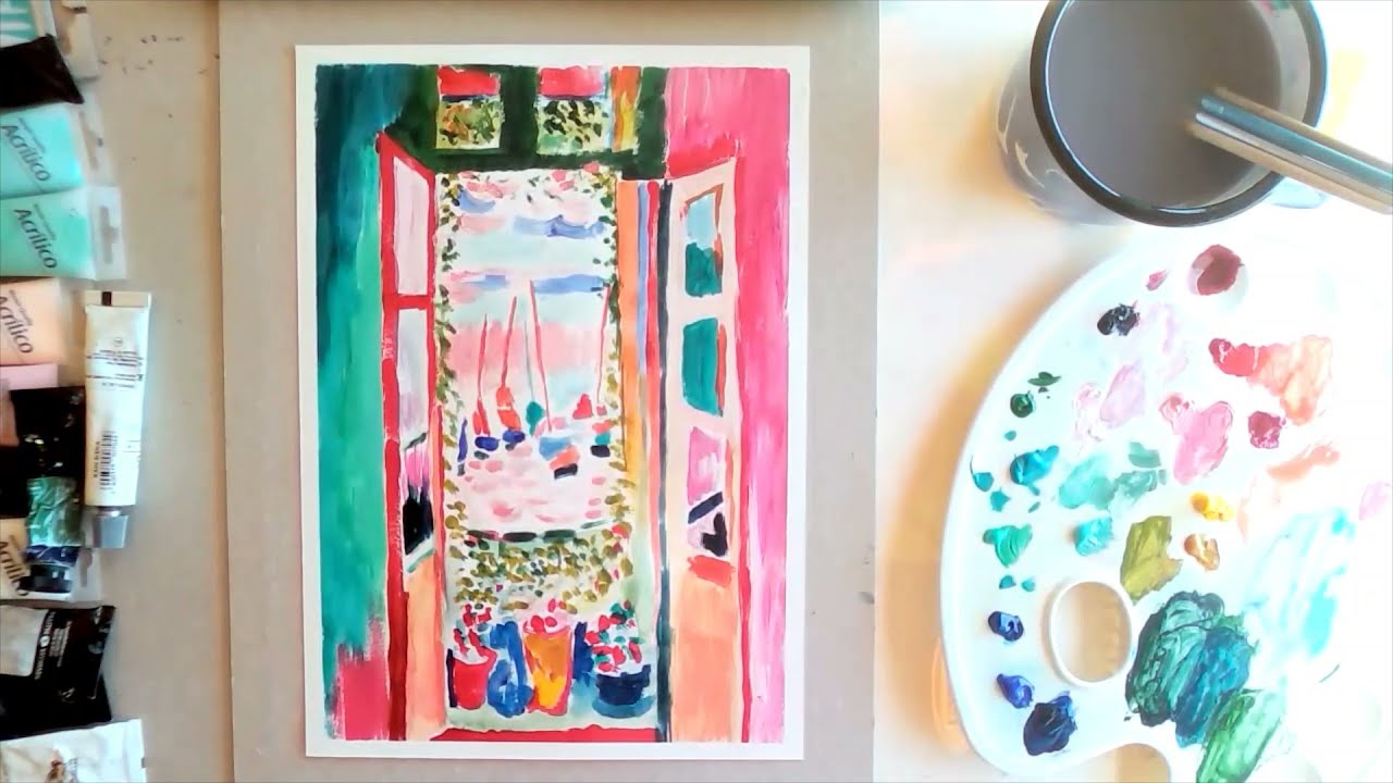 The Open Window (Collioure) by Henri Matisse (1905) FULL TIME painting in acrylics - Fauvism style