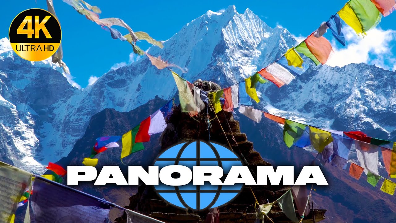 Relaxing Music With 4K Nature Panorama | Mountain Ambience, Tibet | World Panorama