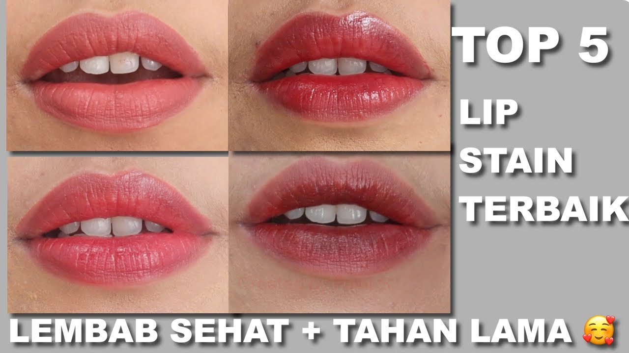 TOP 5 LIP STAIN TERBAIK LOKAL UNTUK BIBIR GELAP  | LEMBAB SEHAT DAN TAHAN LAMA 🥰 | Maria Soelisty