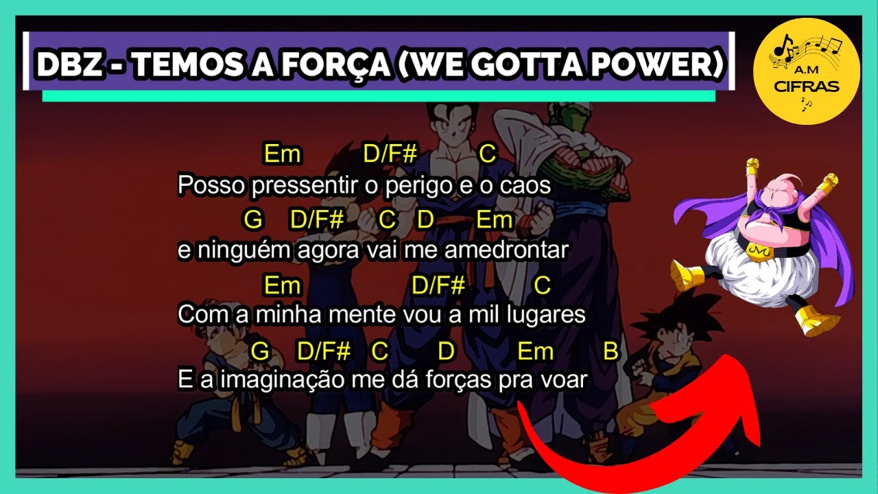 DRAGON BALL Z - WE GOTTA POWER (LETRA E CIFRA)