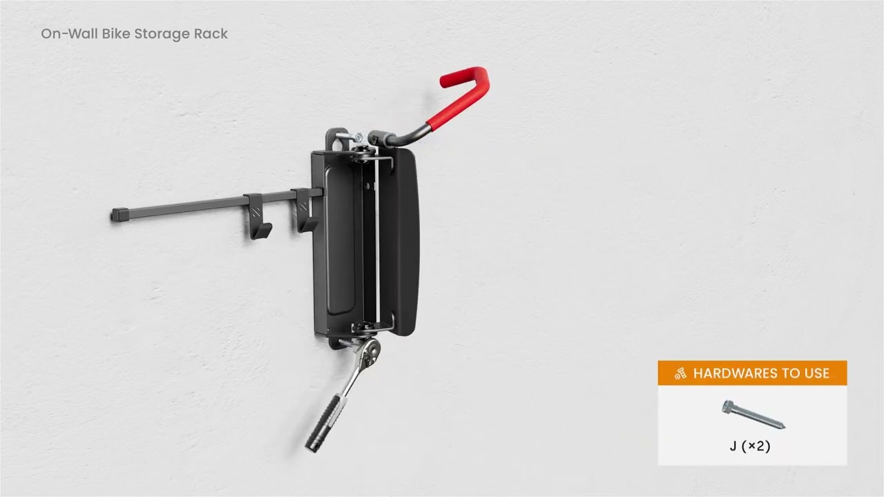 Maclean wall mounted bicycle holder stand, 35kg max, MC-499 Bicycle holder bicycle wall rack up to