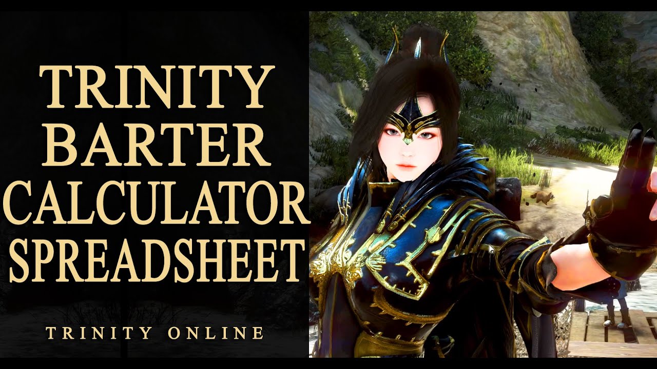 BARTERING CALCULATOR SPREADSHEET BY TRINITY ONLINE FOR BEGINNERS & NEW PLAYERS TRADE SAILING