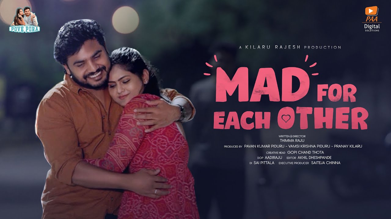 Mad For Each Other - Short film || Nidhin Krishna |Viharika Chowadary || Senima digital media