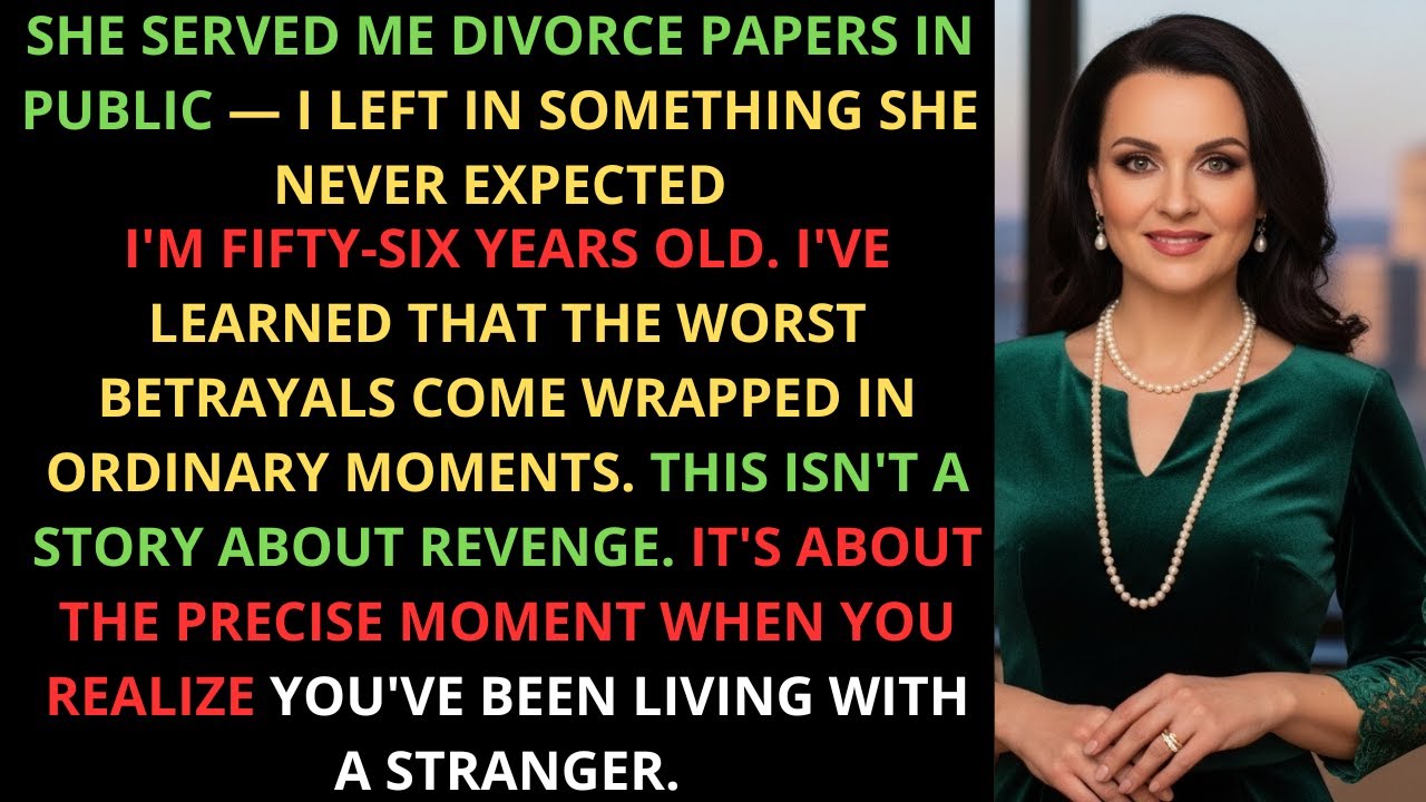 She Served Me Divorce Papers in Public — I Left in Something She Never Expected