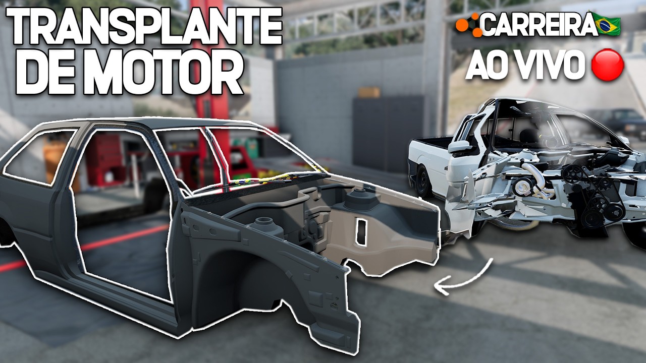 VOU MONTAR O QUE SOBROU  DA SAVEIRO BATIDA NESSE CHASSI DE GOL BOLA! 🔴 | BeamNG Carreira