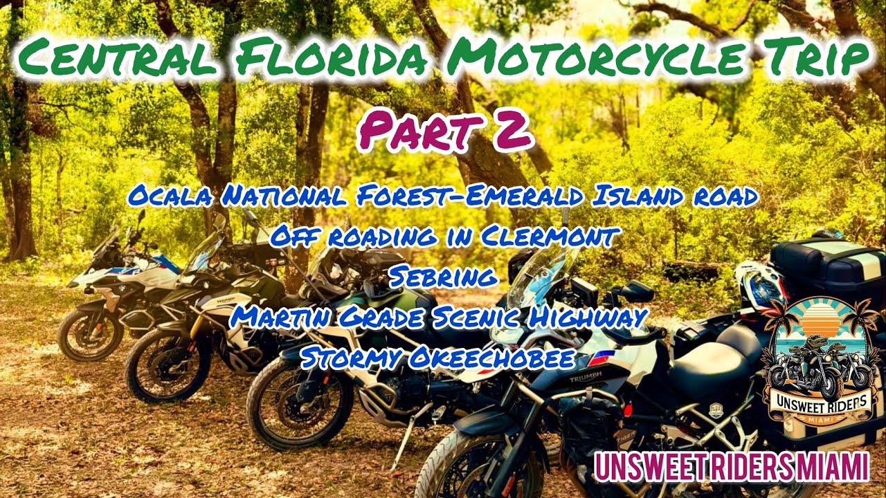 Central Florida Motorcycle Trip |Part 2| Ocala, Off-Road Adventure, Sebring Raceway & Stormy return 