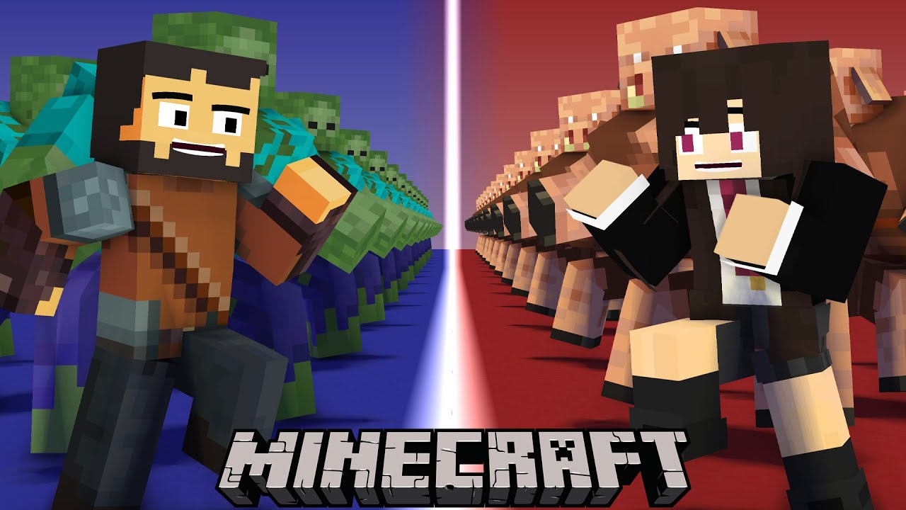 We fought using MUTANT MONSTERS in Minecraft