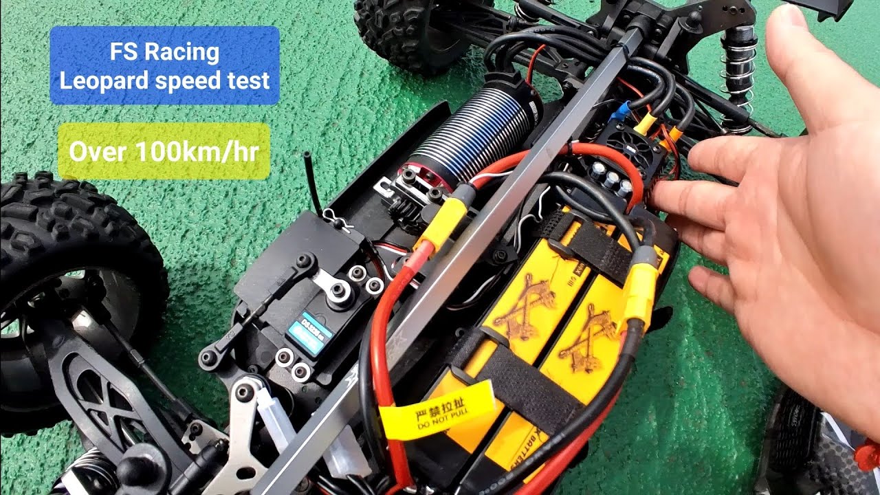 FSR Leopard speed test on 4s 6s 12t and 18t pinion [Eng sub] (飞神猎豹 4s 6s 12t 18t 测速）