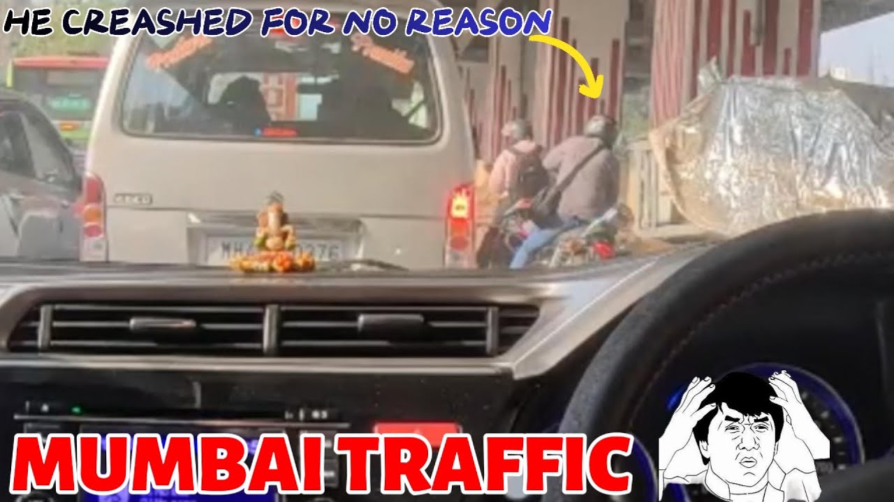 Mumbai Don't blame to Road construction only 🥺 #traffic #deathroad