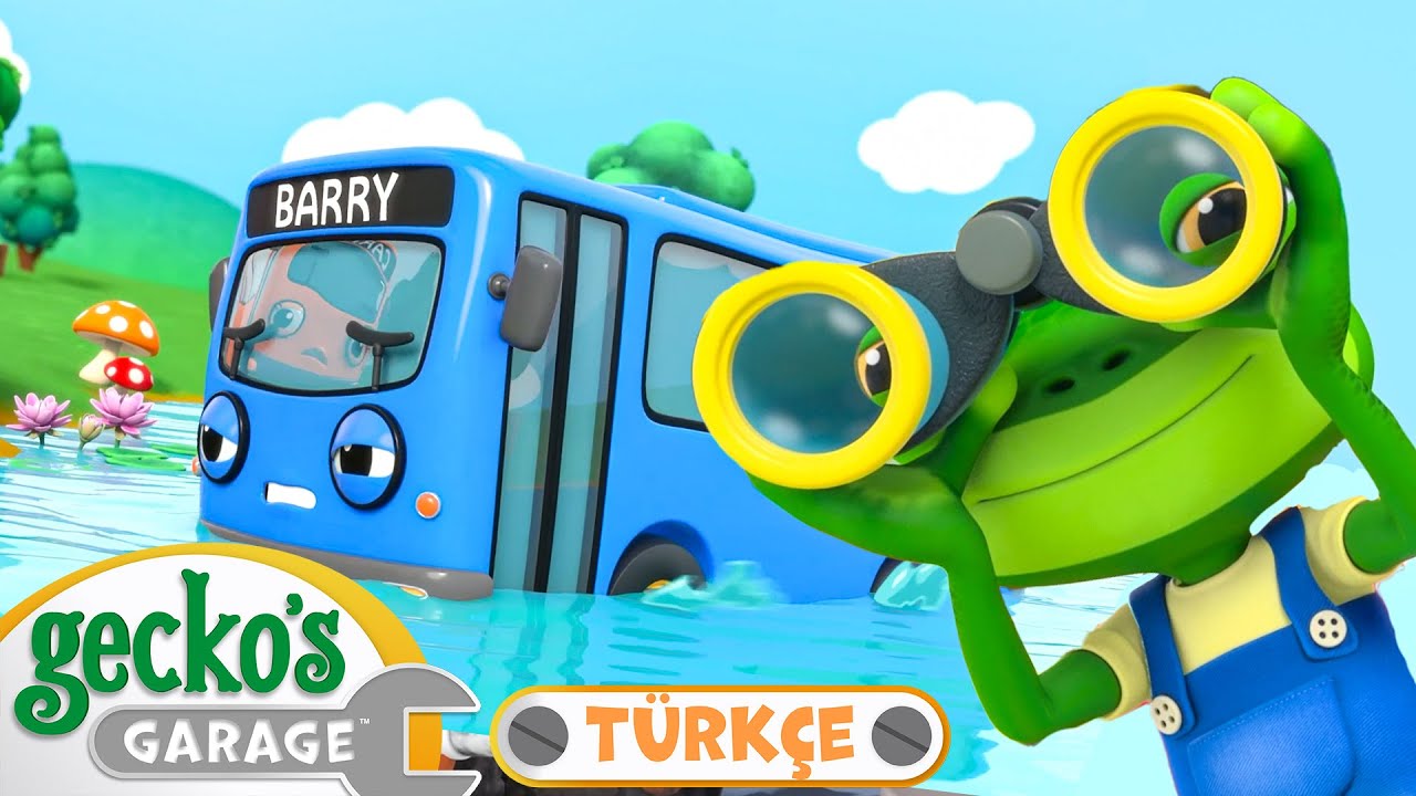 Bebek Otobüs Gölete Düşüyor 🌊｜Gecko'nun Garajı - Çocuklar için Kamyonlar