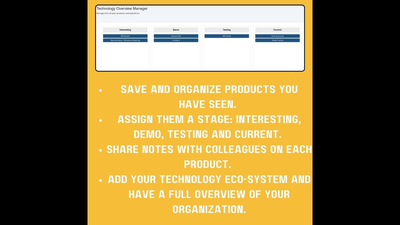 Stay Organized with the Technology Overview Manager!