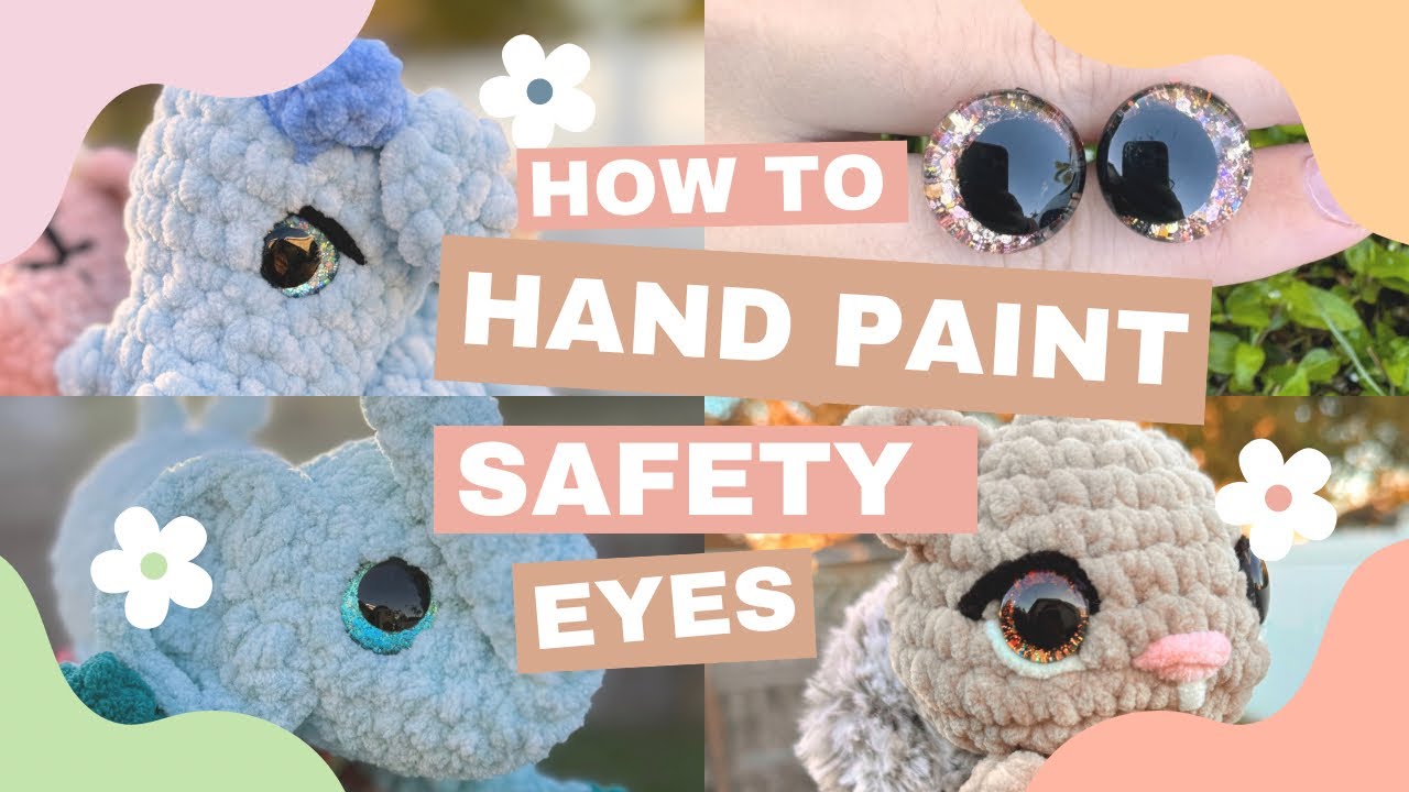 How to hand paint safety eyes for amigurimi ✨💗