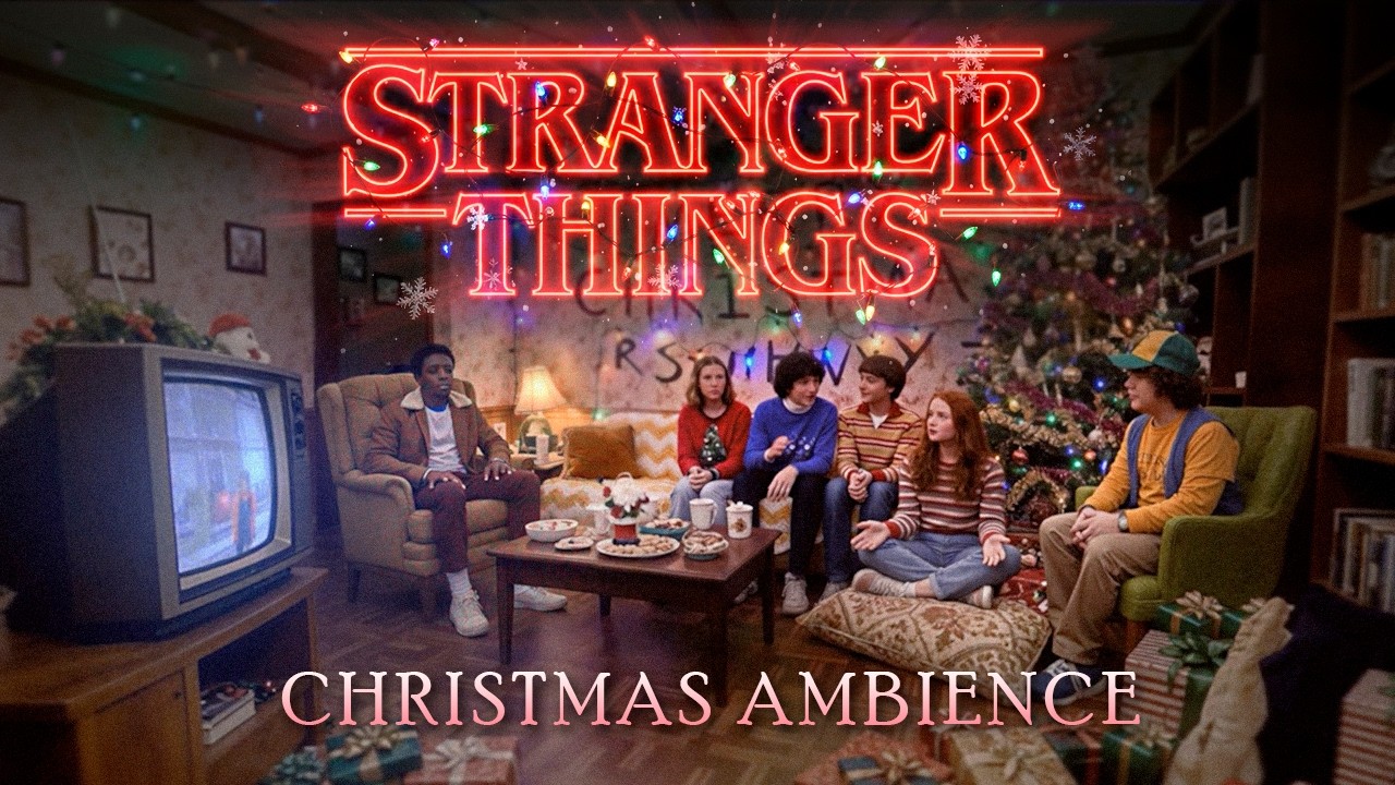 Stranger Things 🎄 Christmas with the Party | 80s Music & Ambience  🎁