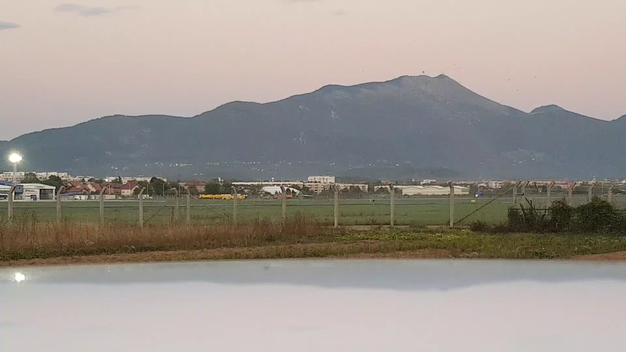 Antonov AN-124, amazing sunset takeoff from Sarajevo airport