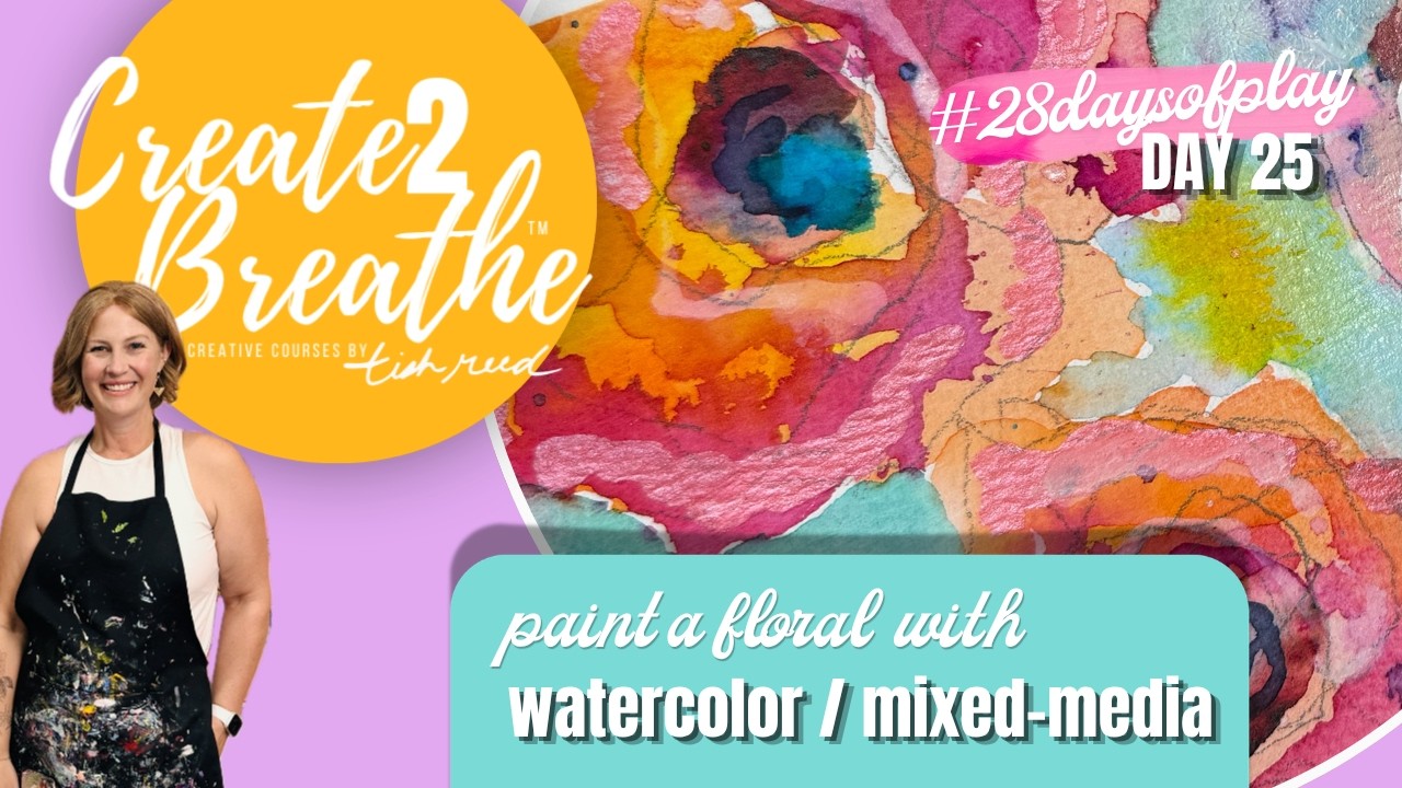 A Totally FIRE 🔥  Floral painting in #Watercolor! 25 | #28daysofplay