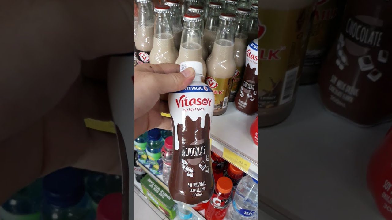 🌓🥎 ASMR satisfying VITASOY CHOCOLATE DRINK 🏝 #short #viral #trending #chocolatedrink #healthy