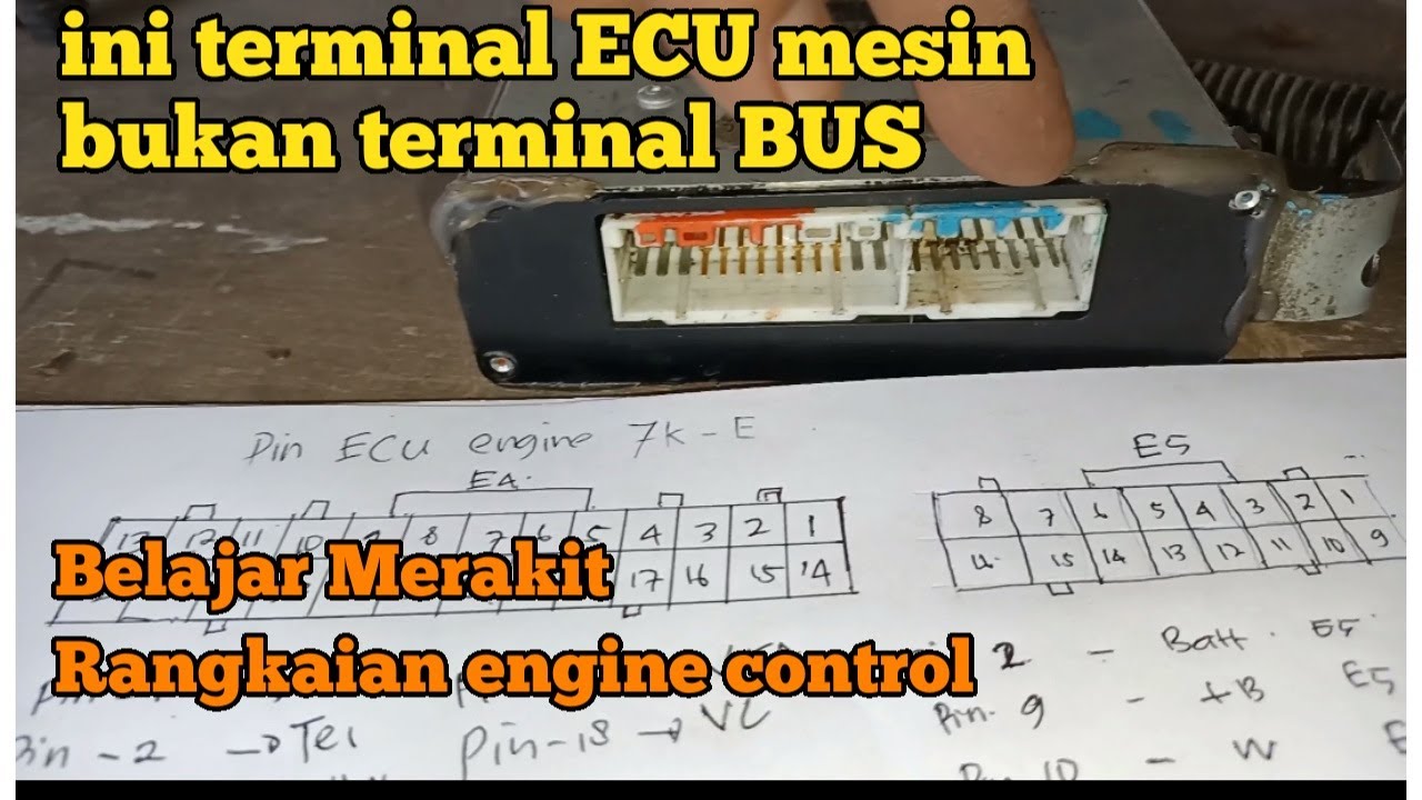 Terminal/Pin ECU engine 7K-E Kijang EFI 1.8